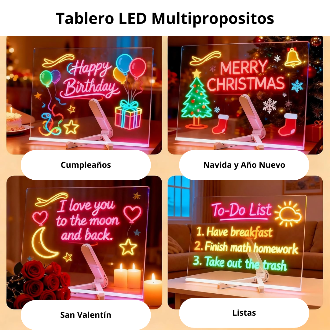 Pizarra LED para Dibujar Mantiene a tu hijo entretenido sin celular y estimula su creatividad