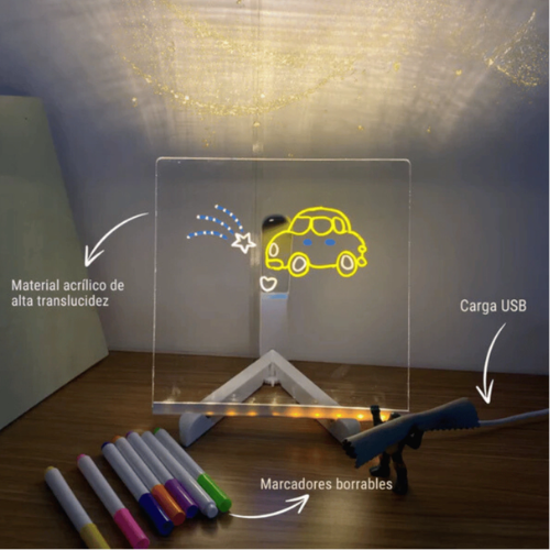 Pizarra LED para Dibujar Mantiene a tu hijo entretenido sin celular y estimula su creatividad